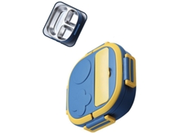 Recipiente Compacto Com 3 Compartimentos E Tampa Ideal Para Almoços Lanches No Escritório Levar Marmita O Trabalho