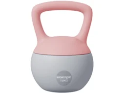 Kettlebell de 10 Kg, Pesa Russa de Areia, Alça Antiderrapante 21x21x30 Cm Rosa
