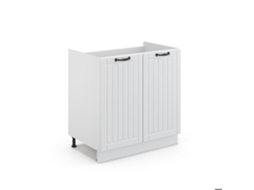 Móvel Sob Lavatório Linha Fame Simples, 80x82cm Sem Pt, Branco Campo, Branco, Vicco