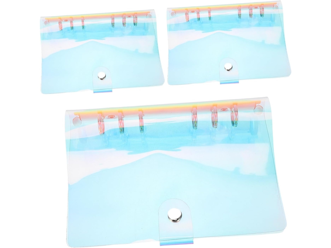 Conjunto De 3 Pastas Com Argolas, Proteção Reforçada, Capa Em Pvc E 6 Argolas De Metal Ideal Estudantes