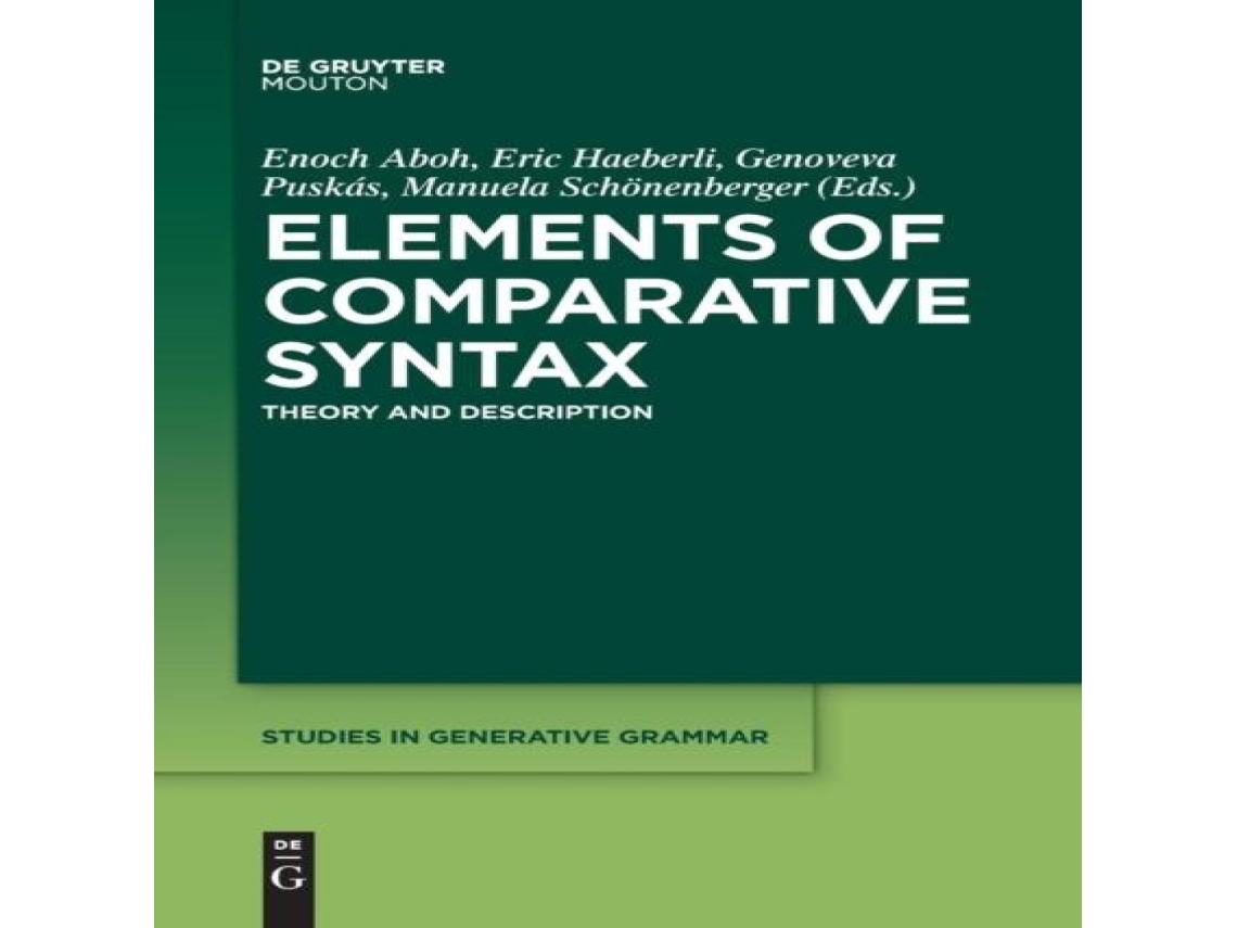 Livro Elements of Comparative Syntax de De Gruyter (Inglês)