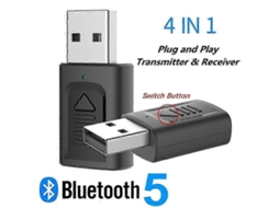 Transmissor E Receptor Bluetooth 5.0 Mini Com Entrada Auxiliar De 3,5 Mm, Adaptador Estéreo Sem Fio Bluetooth Para Áudio Automotivo E Transmissor