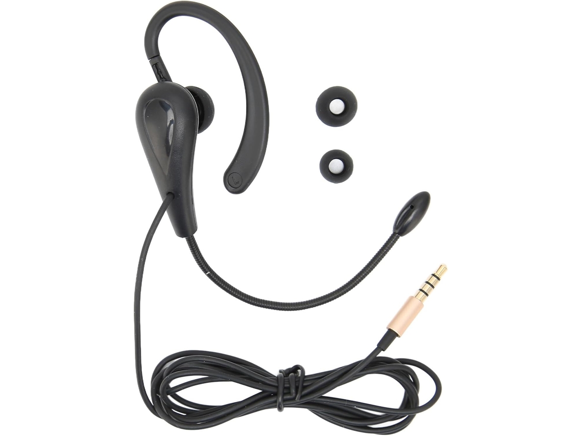 Fone De Ouvido Para Call Center Com Microfone, De Com Gancho De Orelha De 3,5 Mm De Um Lado Laptops E