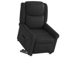 Poltrona Elevatória Vidaxl Preto Couro