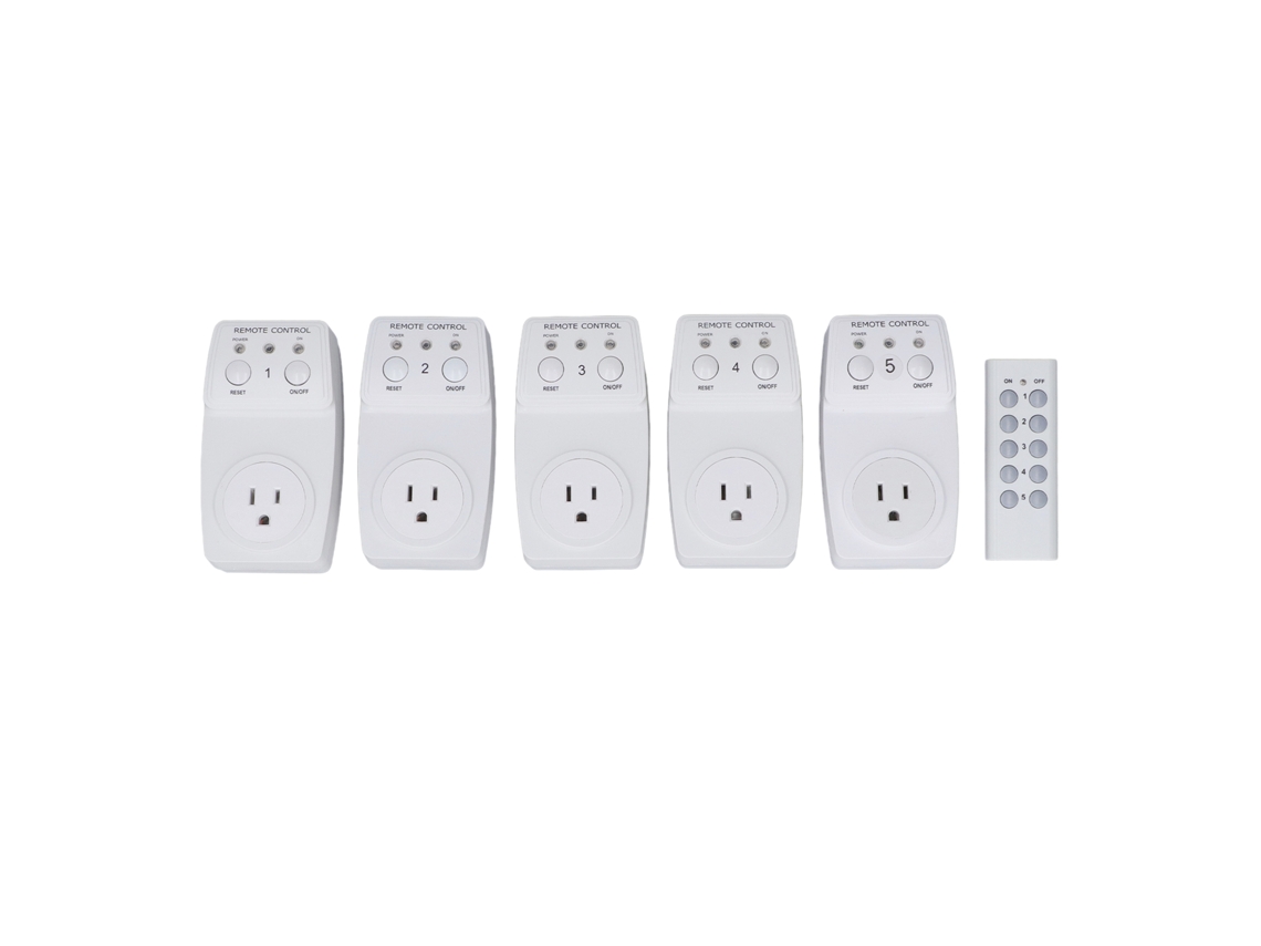 Tomada Com Controle Remoto Sem Fio Interruptor De Energia 1200w Para Luzes E Dispositivos