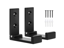 Conjunto 2 Ganchos Dobráveis de Parede Reforçados, Preto. Suporta Casacos, Bolsas, Chapéus e Fones, Design Compacto Economiza Espaço.