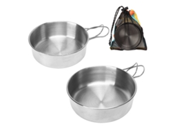 Bacia De Inox Portátil Para Camping Com Alça Plegável Kit De Cozinha Outdoor Mini Bacia De Camping