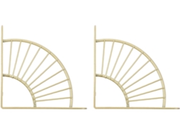 Hemoton Conjunto De 2-prateleiras Parede Metálicas Para Banheiro, Com Parafusos, Estilo Geométrico Para Quarto