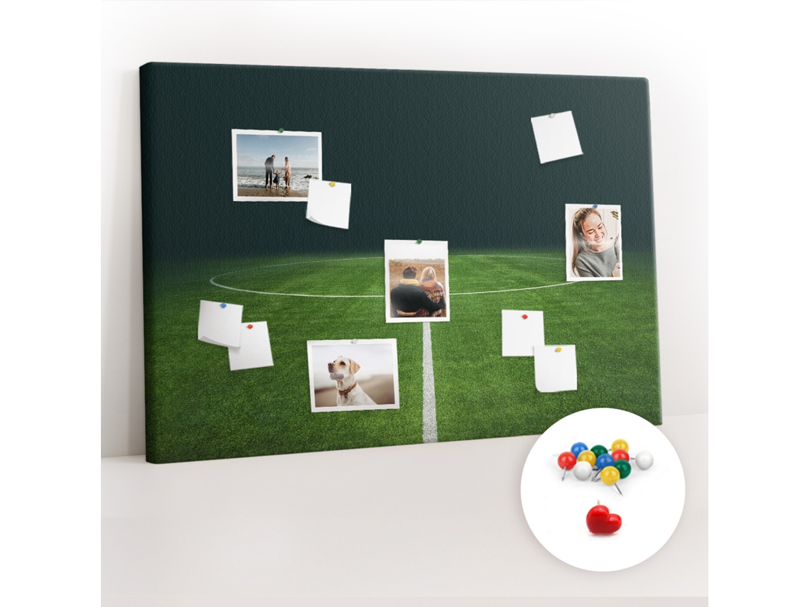 Painel De Cortiça Para Parede Campo De Futebol Para O Corredor Espelharte (120x80 Cm)