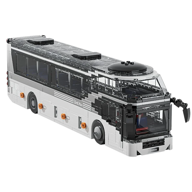 Conjunto De Blocos De Montar Para Modelo De Veículo Urbano (ônibus Turístico)