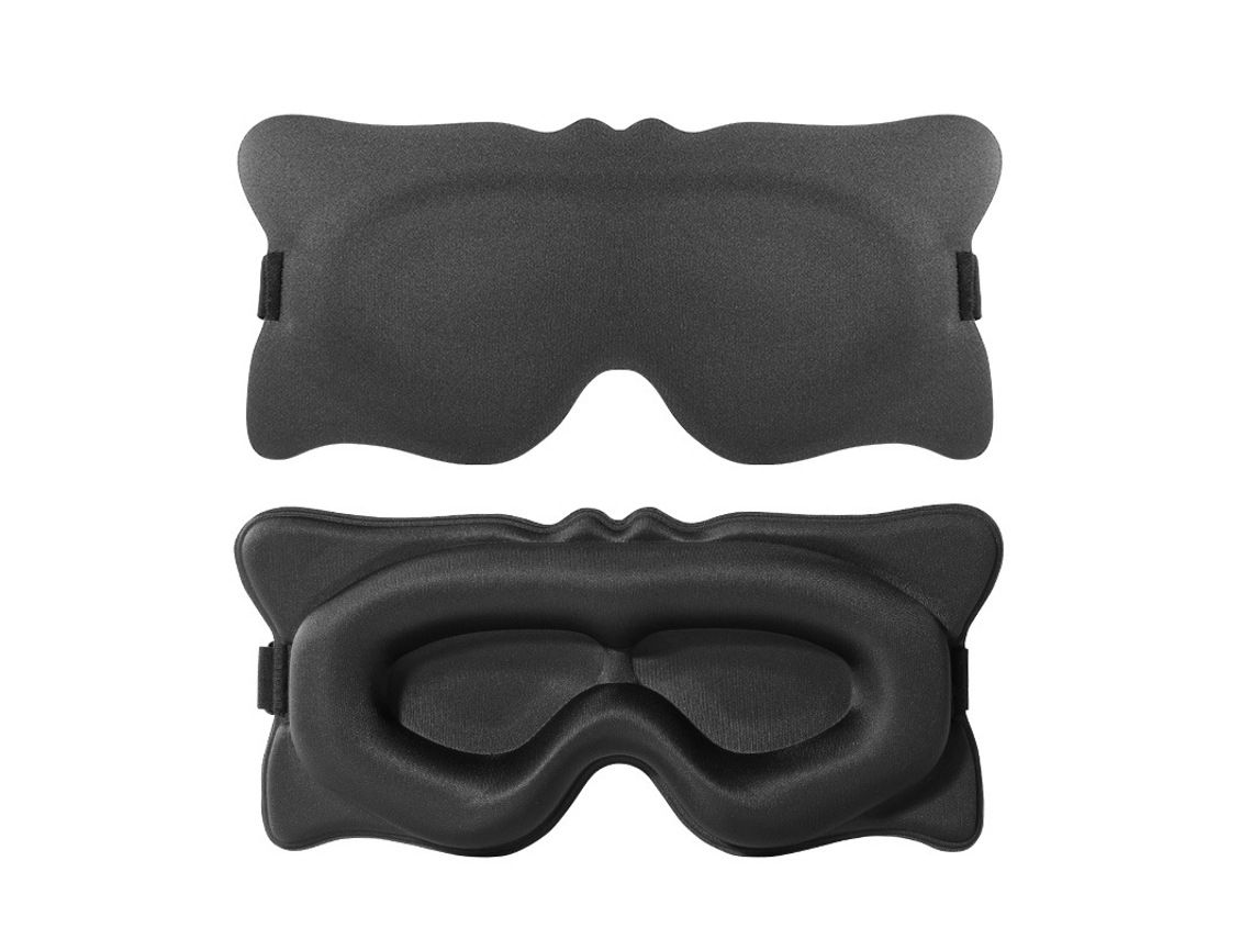 Máscara De Dormir Leve E Confortável Com Contorno 3d E Correia Ajustável, Ideal Para Viagens E Sestas, Bloqueando A Luz. Preto Hexinyigjly