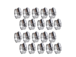 20 Abraçadeiras de Mangueira de Aço Inoxidável Ajustáveis 3/4 para Condutos 16 25mm