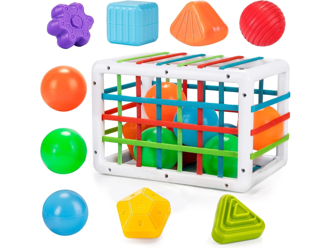 Brinquedos 6 12 Meses, Cubo Montessori 1 Ano Com Bolas De Blocos Sensoriais, Desenvolve Habilidades Motoras, Jogo Máx. Aquaforge