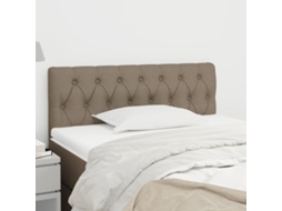 Vidaxl Cabeceira De Cama Tecido 100x7x78/88 Cm Cinzento-acastanhado