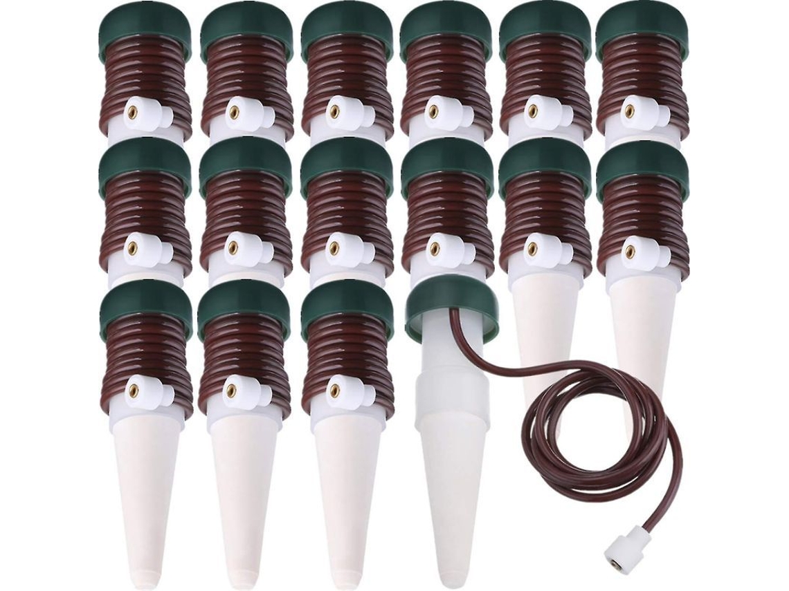 Pilas De Riego Automático Stakes Sistema De Riego, Riego Por Goteo Lento Para Plantas Interior O Exterior (paquete De 16)