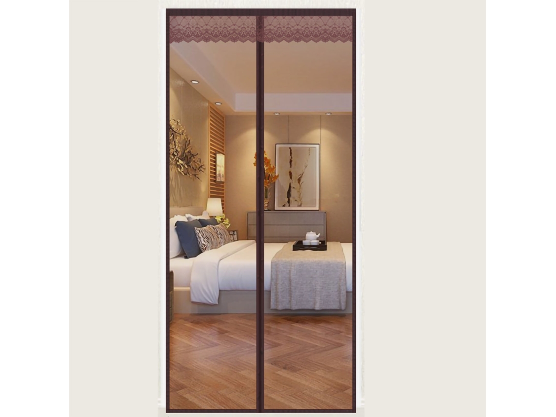 Cortina Magnética Anti insetos Marrom 120x220cm