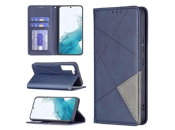 Capa De Couro Flip Horizontal Magnética Invisível Prismática Para Samsung Galaxy S22 5g Com Suporte, Compartimentos Para Cartões E Porta-retratos