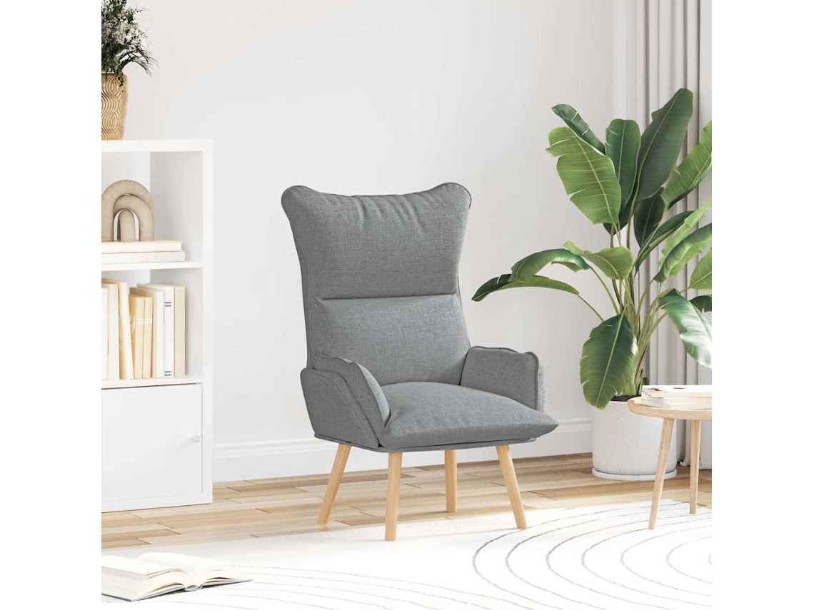 Vidaxl Poltrona Cinzento-claro 69 X 74 X 93 Cm Tecido E Contraplacado