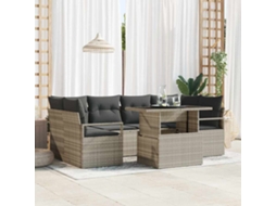 Vidaxl Conjunto De Sofá De Jardim 7 Unid. 6-número De Lugares