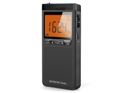 Rádio de Bolso Emergência Fm Am Noaa Meteorológico Portátil com Despertador Alerta Mini Rá Dio Mão Busca Automáti GOKOCO