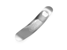 com Abridor de Garrafas Prensa Alho Manual em Aço Inoxidável para Cozinha, Tipo Arco, Purê Alho. AQUAFORGE