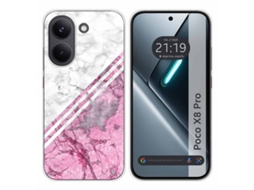 Capa Tumundosmartphone De Silicone Para Xiaomi Poco X8 Pro 5g Estampa De Mármore 3 Opções