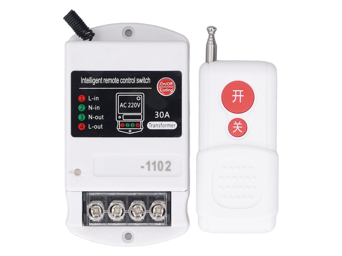 Interruptor Remoto 1000m Controle Longo Distância 30a 220v Bomba Portão S/MARCA