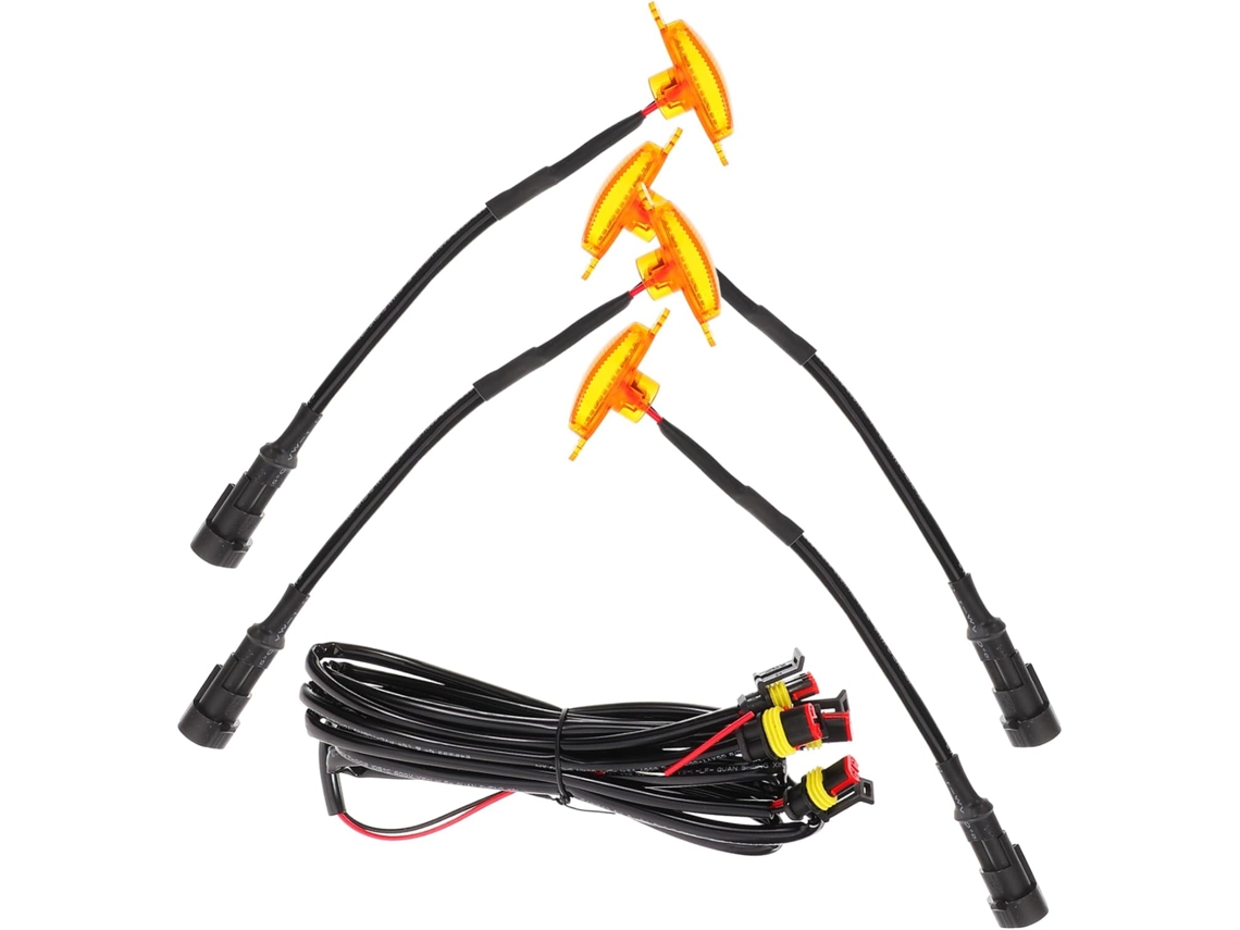 Luxshiny Conjunto De 1 Luzes Advertência Segurança Led Para Carro, Luzes Diurnas, Fácil Instalação, Lâmpadas Amarelas