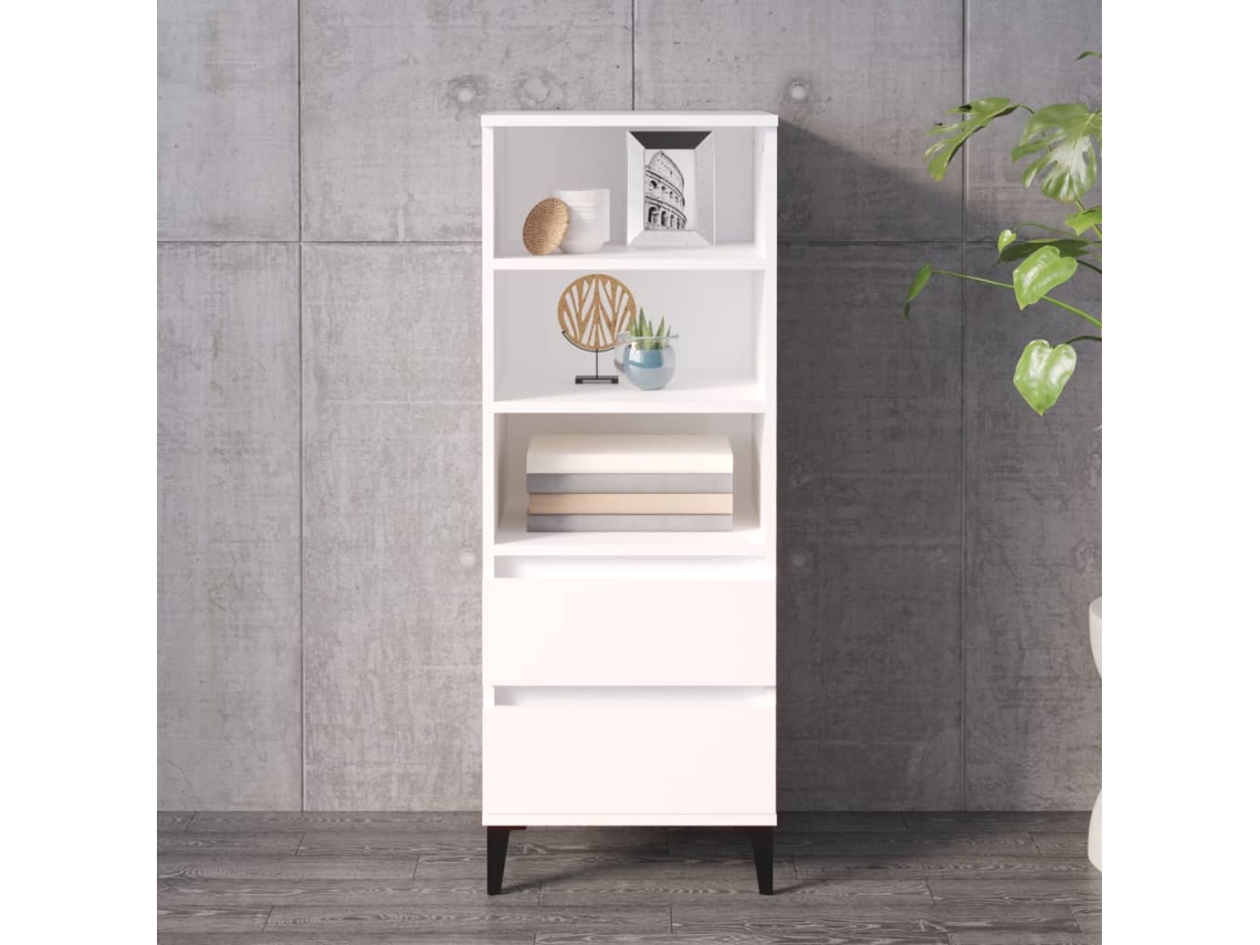 Vidaxl Aparador 40x36x110 Cm Derivados De Madeira Branco