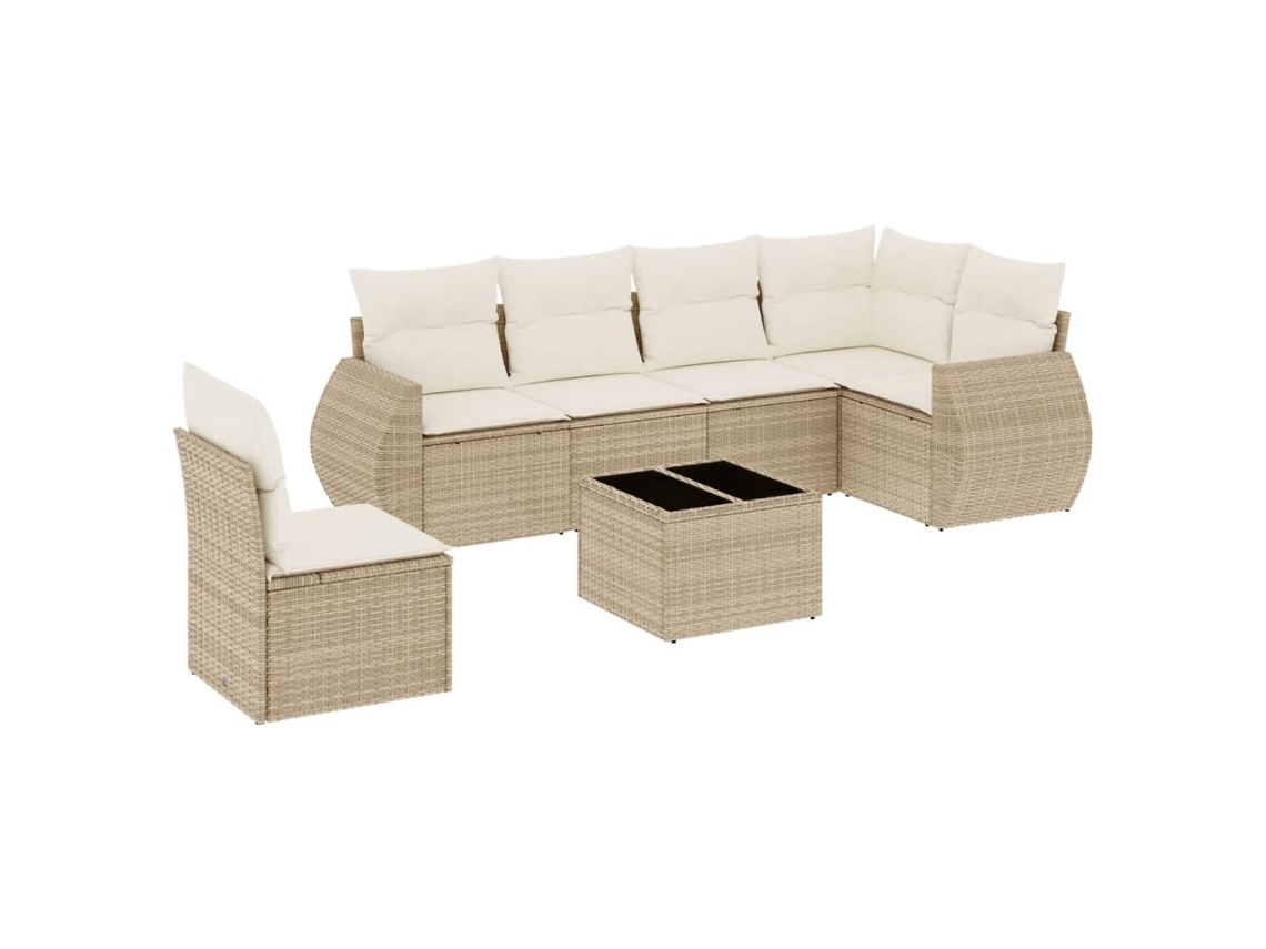 Garden Sofa Set, Garden Sofa Sets Vidaxl Bege Rattan / Vime (n/a)