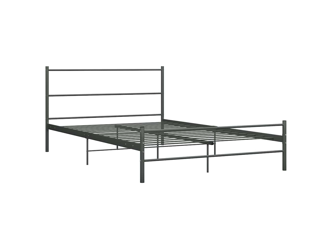 Estrutura de Cama Metal 160x200 Cm Cinzento MAISON EXCLUSIVE