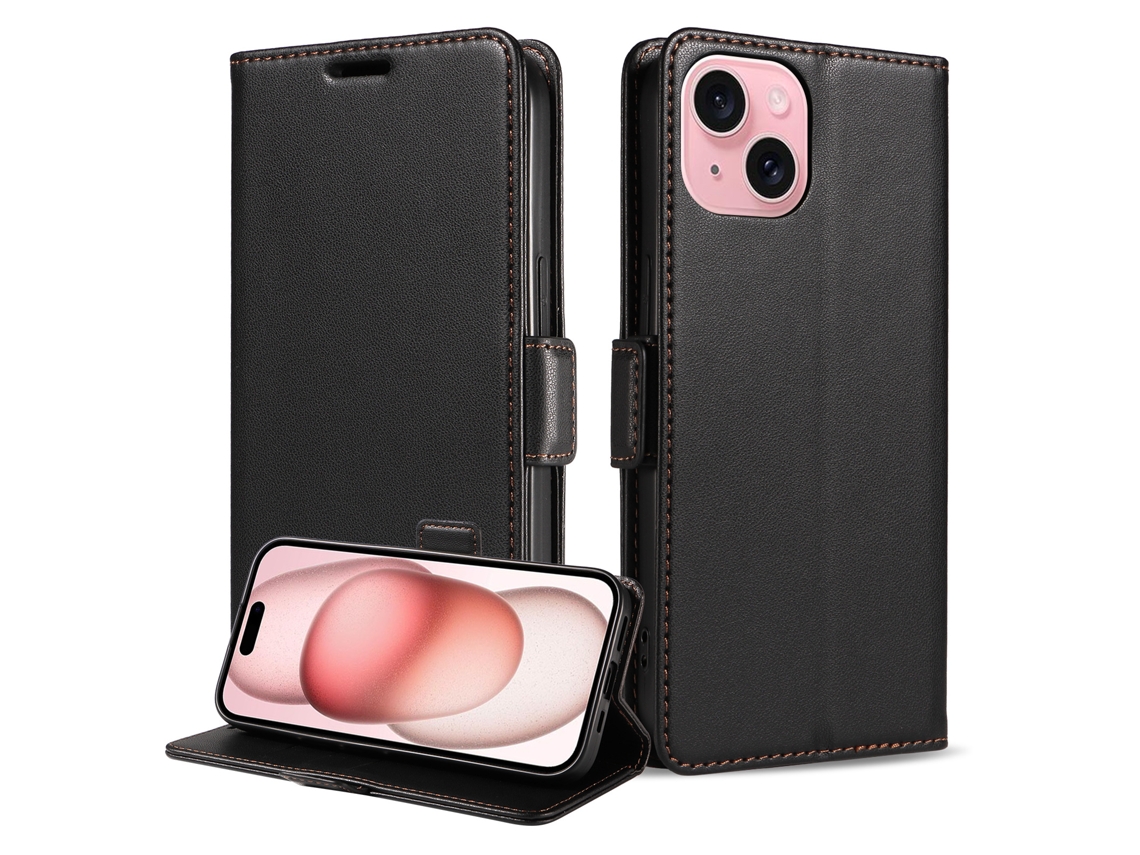 Capa Para Celular Cartão Fliphonepreto - Iphone 15 Plus