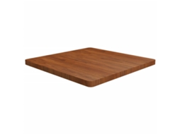 Vidaxl Tampo Mesa Quadrado 80x80x4 Cm Carvalho Tratado Castanho-escuro