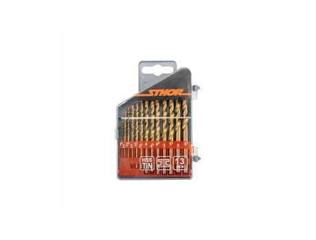 Conjunto De 13 Brocas De Metal De Titânio Hss 1,5 6,5 Mm 22300 Vore Sthor