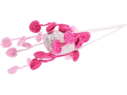 Enfeite De Carro De Lã Rosa