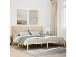 Vidaxl Cama Extra Longa Sem Colchão 200x220 Cm Madeira Maciça