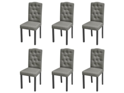 Dining Chair, Dining Chairs Vidaxl Cinzeto Tecido (n/a)