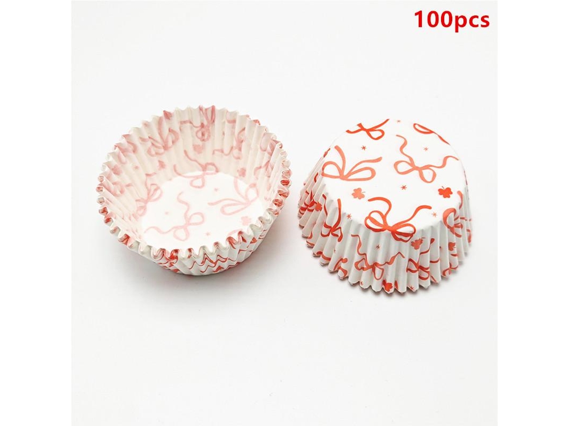 100 Forminhas De Papel Para Muffins Em Formato Roseta