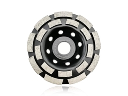 2026 rueda de Esmeril de Diamante de Doble Fila para Concreto Granito Mármol Ladrillo 4 1/2"
