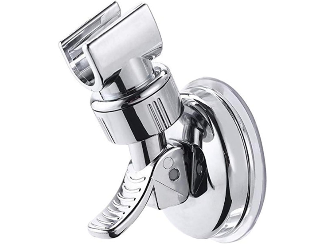 Suporte De Parede Ajustável Para Chuveiro Mão Com Ventosa, Para Chuveiro De Banheiro, Em Plástico Abs Prateado E Cromado