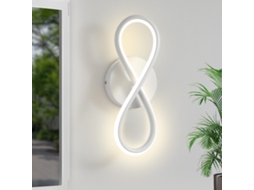 Led Wall Light Preto 7w Design Curvo Branco Quente 3000k Escada Interna Nettlife
