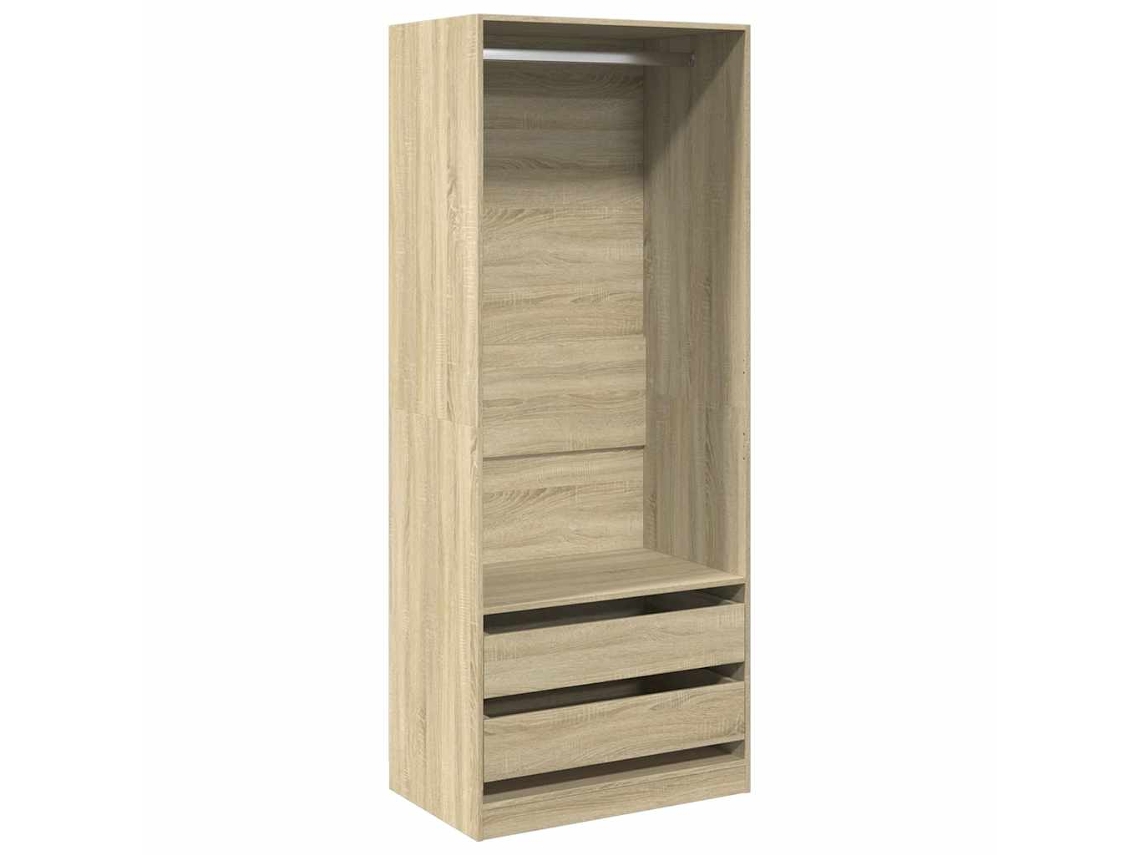 Conjunto 1 Wardrobe, Wardrobes Vidaxl Marrom Madeira Processada (80 X 50 X 200 Cm)
