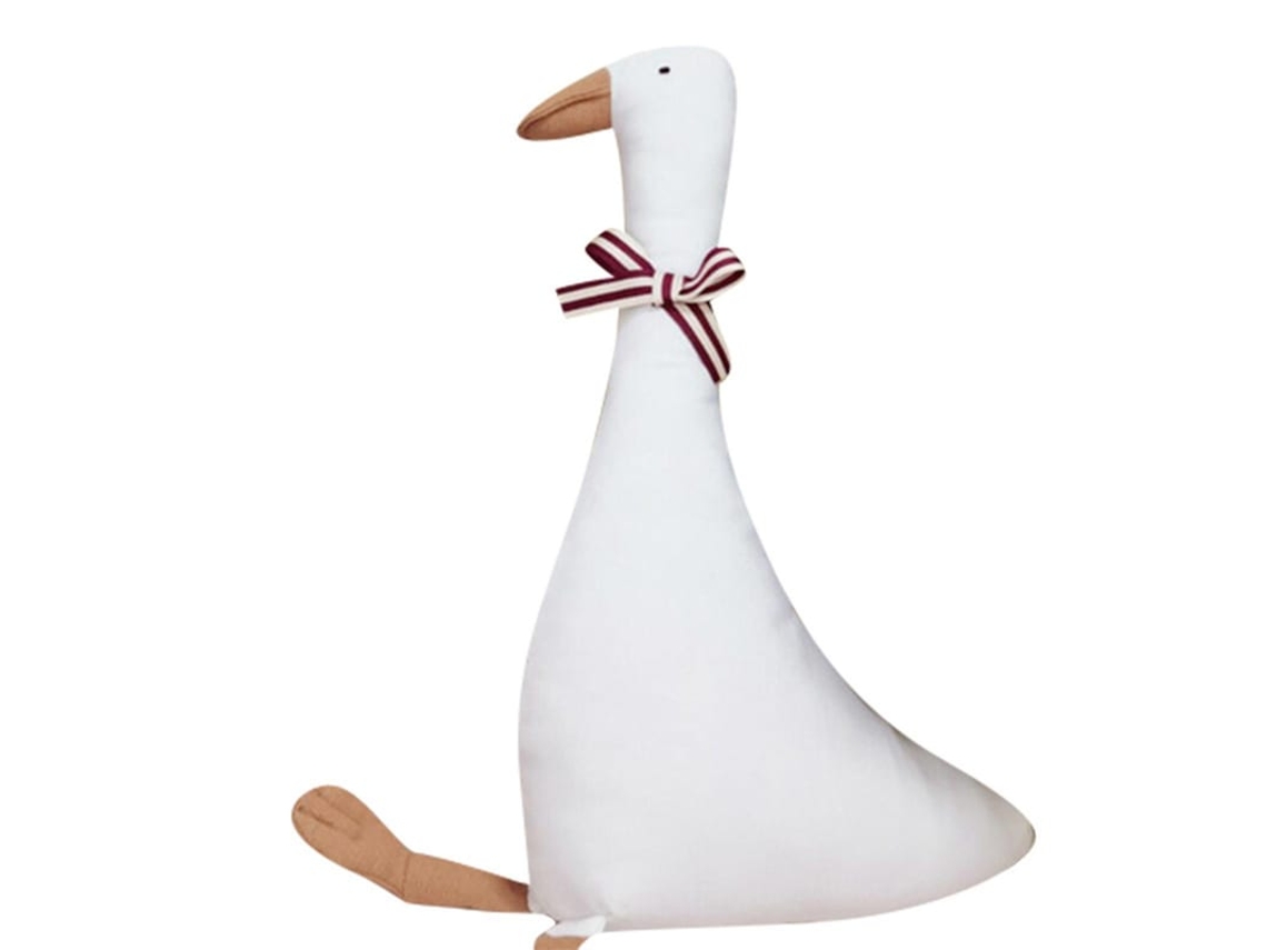 Boneca De Pelúcia Em Forma De Ganso Macia Almofada Decorativa Presente De Aniversário Para Crianças
