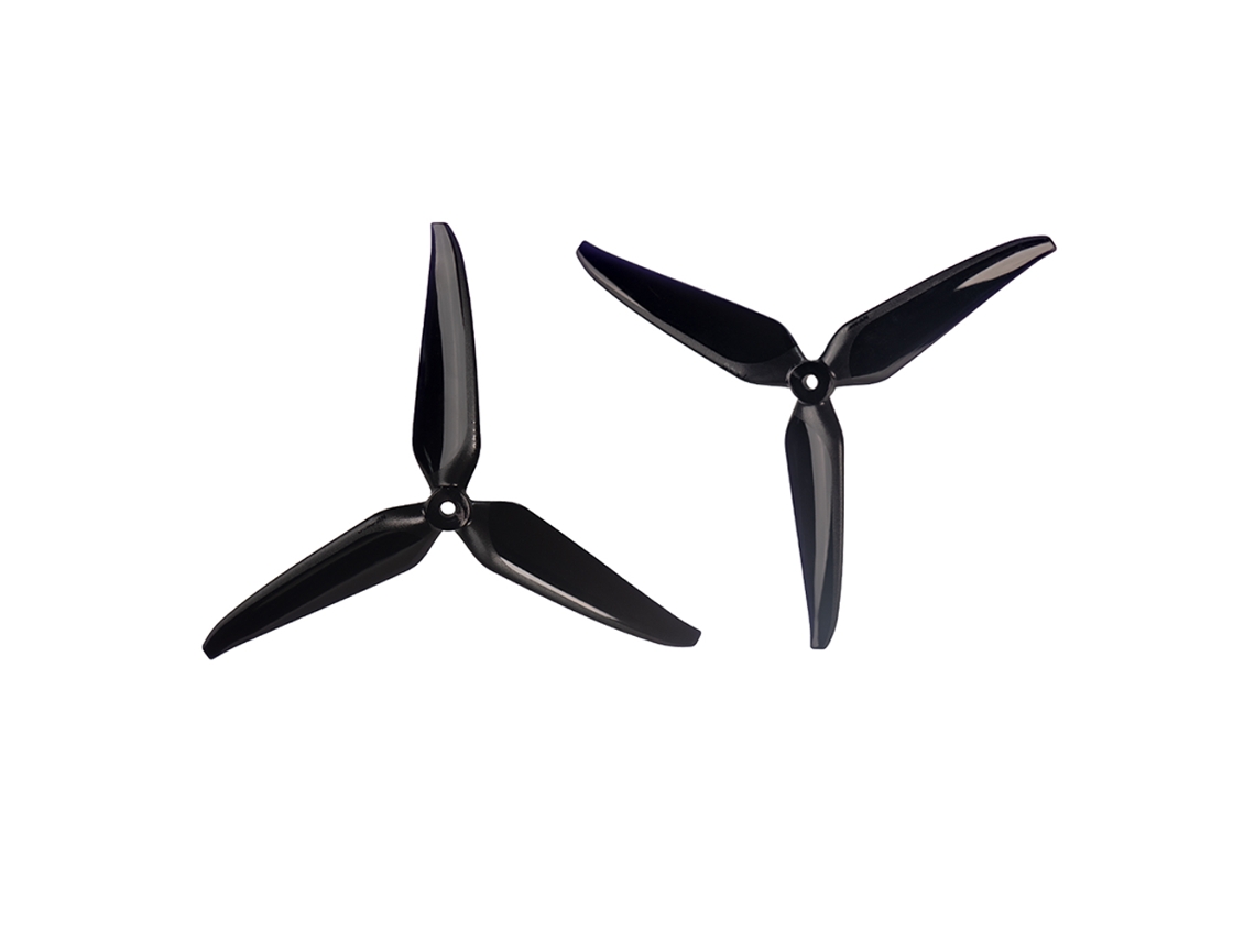 Hélice Gemfan 7140 de 7,1 Polegadas com 3 Pás em Fibra de Vidro e Nylon para Drones de Corrida Fpv 8 Pares 2 Pares/ 4 Pares/ 8 Pares MDUG (preta)