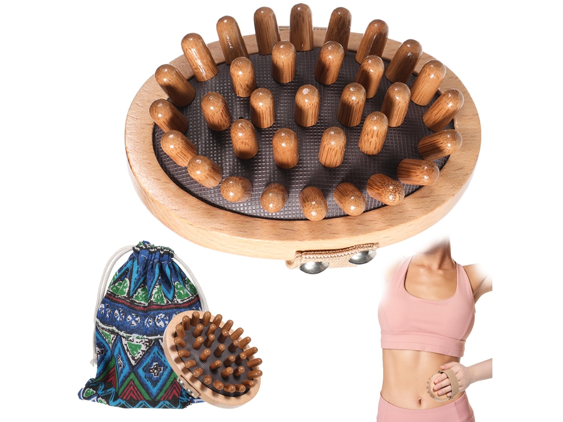 Escova De Pressão Meridian, Ferramenta Lirapêutica De Massagem Em Madeira Para Reduzir A Gordura Abdominal, Penli De Massagem Em Madeira