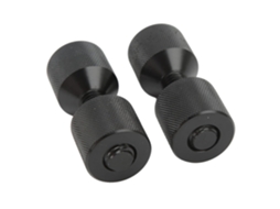 Conjunto Genérico De 2 Pinos Alinhamento Flange Dois Furos, Conectores De Alumínio Preto Para Máquinas Grande Porte