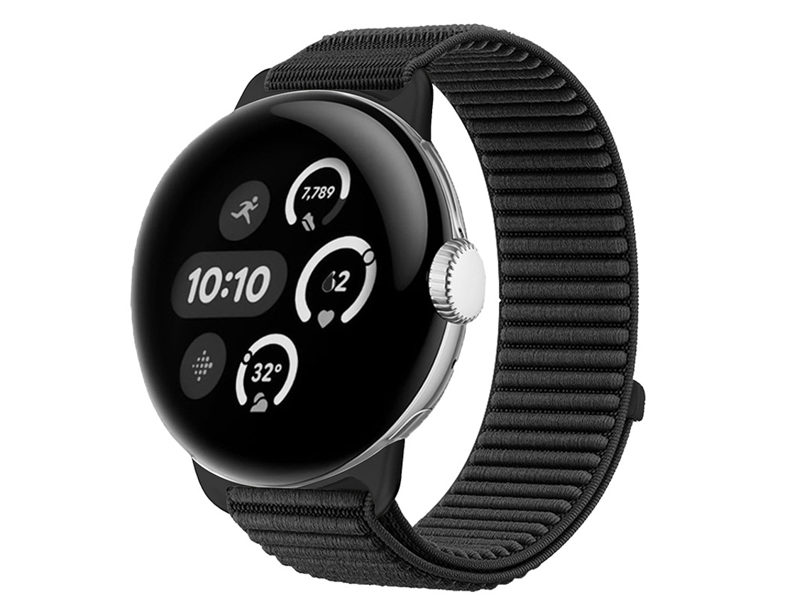 Bracelete Para Google Pixel Watch 4/3, Nylon Trançado, 45mm（preto）czhhmart