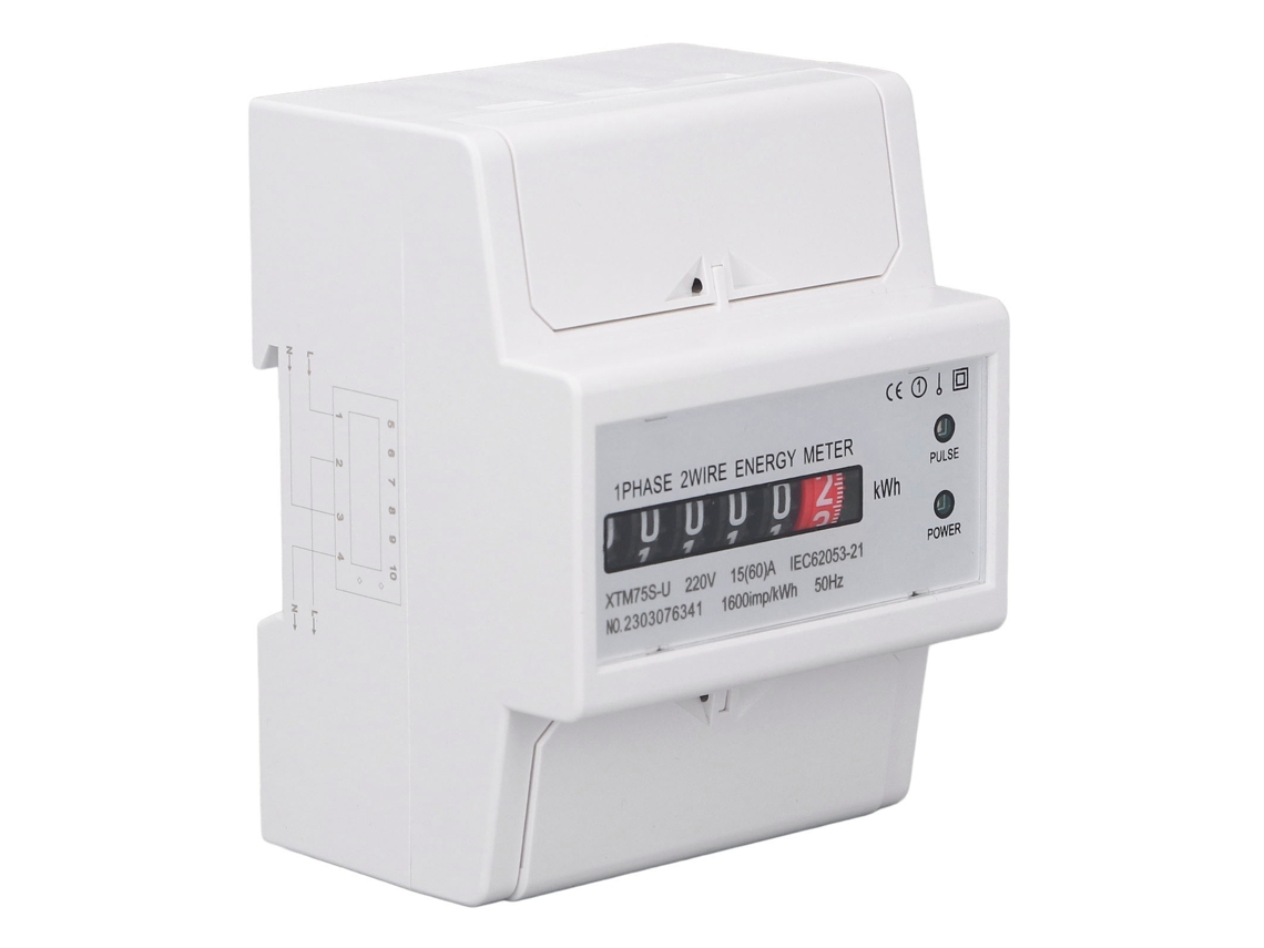 Laxiscreed Medidor De Energia Digital 220v Monofásico Com Display Em Trilho Din