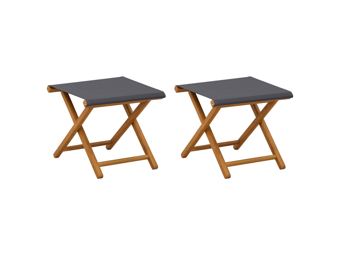 Maison Exclusive - Cadeira De Deck 2 Pcs Madeira Sólida De Eucalipto Cinzento