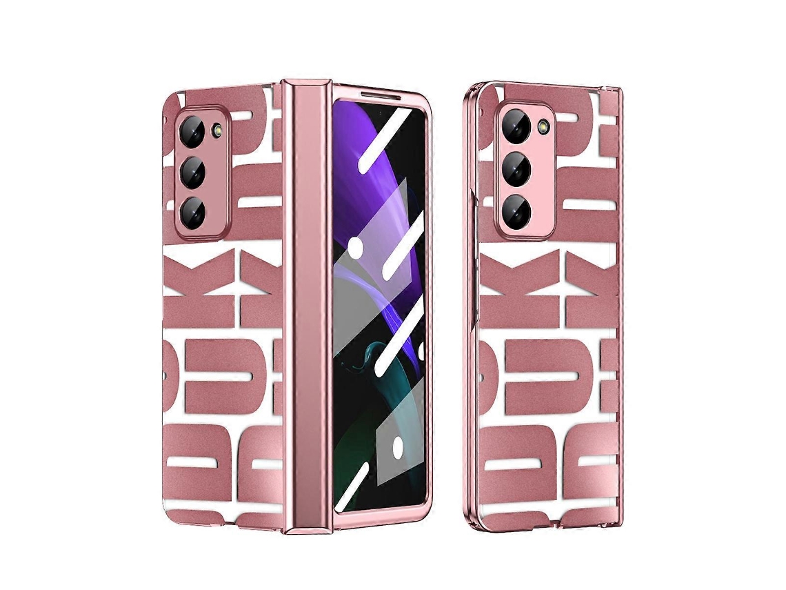 Capa Dobrável Com Dobradiça E Revestimento Eletrolítico Integrado Para Samsung Galaxy Z Fold2 5g